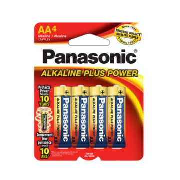 Panasonic Alkaline 4/pk AA Batteries Plus Power (box of 12)