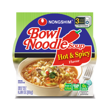 Nongshim Bowl Noodle Hot & Spicy (case of 12)