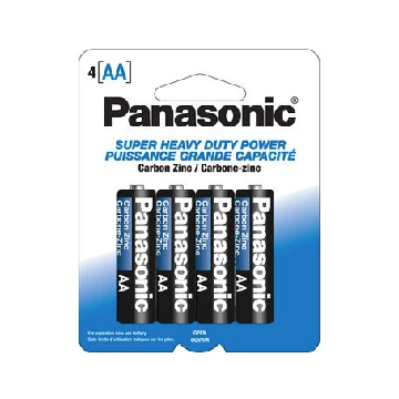 Panasonic Super Heavy Duty AA batteries, 4 pk (box of 12)