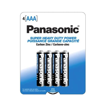 Panasonic Super Heavy Duty 4/pk AAA Batteries (box of 12)